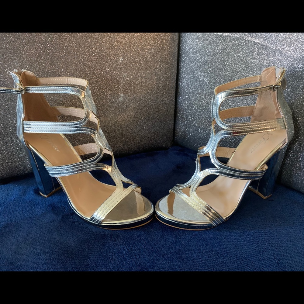 Silver High Heels